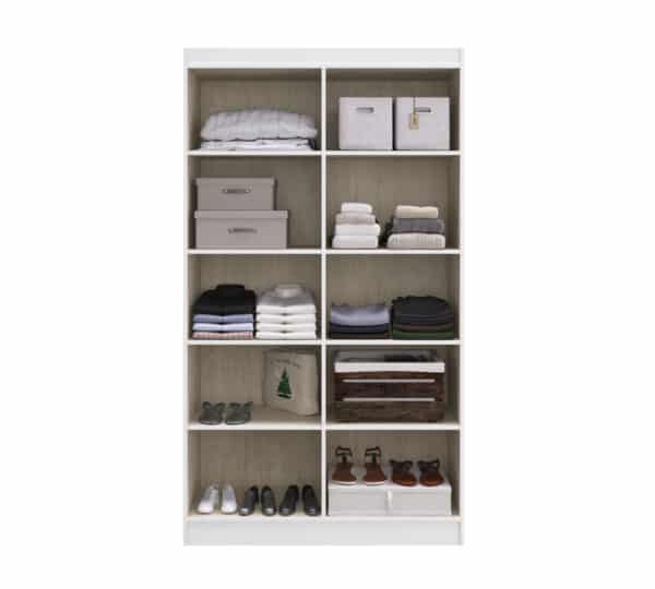 ARMÁRIO MULTIUSO DUETO 92CM - 4 PORTAS COM PUXADORES CROMADOS - DORIPEL - Image 2
