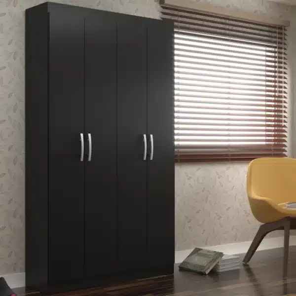 ARMÁRIO MULTIUSO DUETO 92CM - 4 PORTAS COM PUXADORES CROMADOS - DORIPEL - Image 10