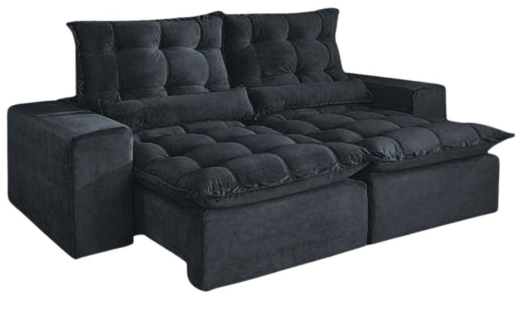 SOFÁ RETRÁTIL E RECLINÁVEL PORTO ALEGRE/KAUÃ 2M IMPÉRIO ESTOFADOS