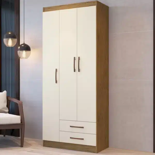 GUARDA ROUPA TREVISO 78CM - 3 PORTAS E 2 GAVETAS - DORIPEL