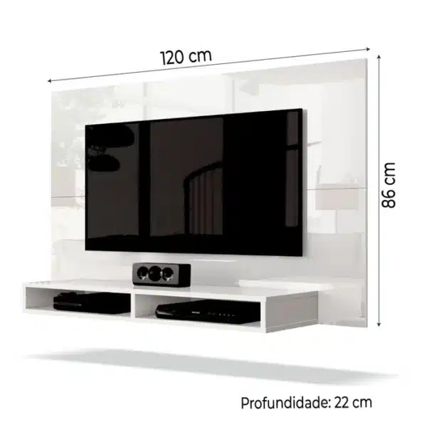 PAINEL FOX NEW 1.20 - PARA TV ATÉ 42 POLEGADAS C/ 2 NICHOS - EDN MÓVEIS - Imagem 10
