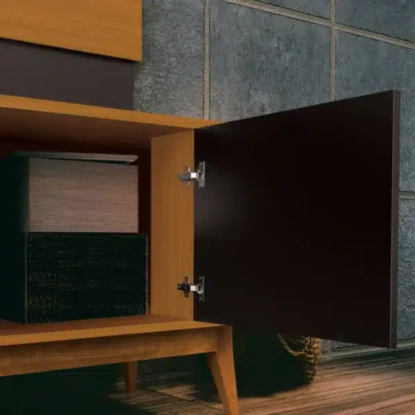 RACK LEGACY 1.60 - PARA TV ATÉ 60 POLEGADAS E 2 PORTAS C/ DETALHE RIPADO - EDN MÓVEIS - Imagem 6