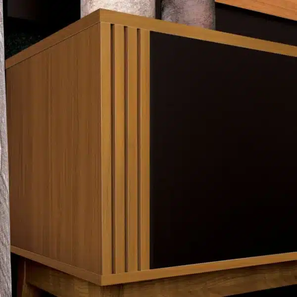 RACK LEGACY 1.60 - PARA TV ATÉ 60 POLEGADAS E 2 PORTAS C/ DETALHE RIPADO - EDN MÓVEIS - Imagem 4