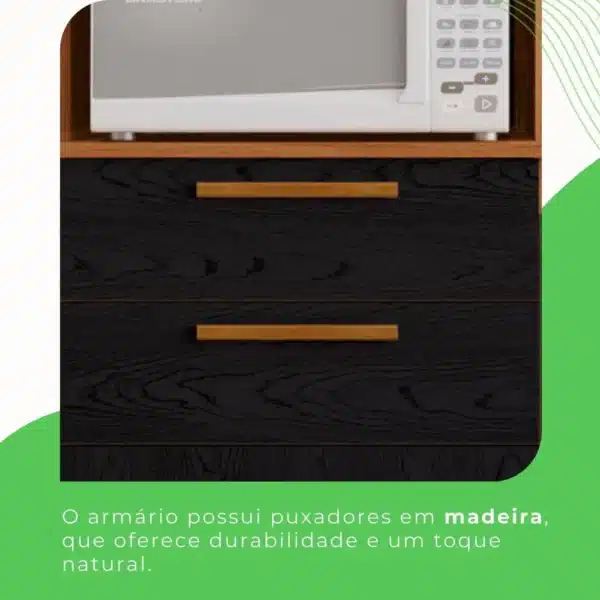 COZINHA DUBAI 5 PORTAS 2 GAVETAS - SALLETO - Imagem 3