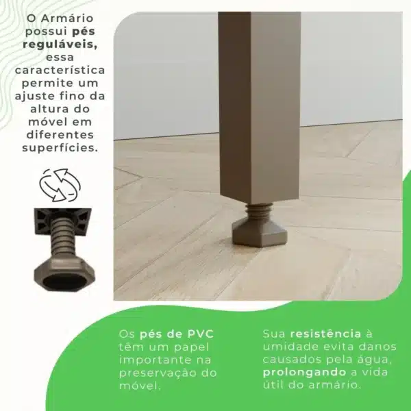 COZINHA DUBAI 5 PORTAS 2 GAVETAS - SALLETO - Imagem 10