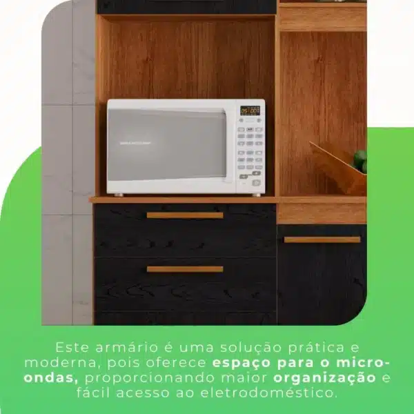COZINHA DUBAI 5 PORTAS 2 GAVETAS - SALLETO - Imagem 5
