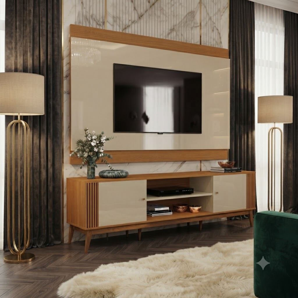 KIT RACK LEGACY 1.60 + PAINEL LEGACY 1.60 - TV ATÉ 60'' - EDN.