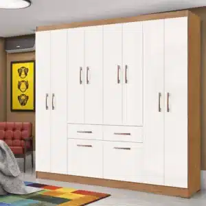 GUARDA ROUPA CATALUNHA 1.79M - 10 PORTAS E 2 GAVETAS - DORIPEL