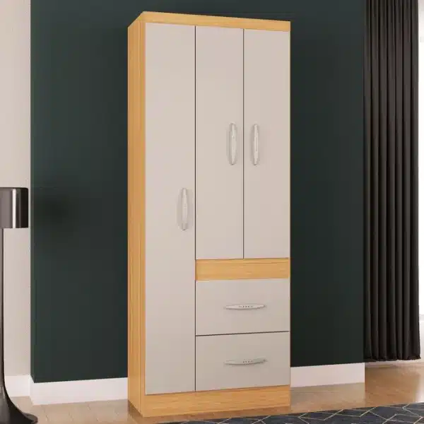 GUARDA ROUPA MILÃO 68CM - 3 PORTAS E 2 GAVETAS - POQUEMA - Imagem 7