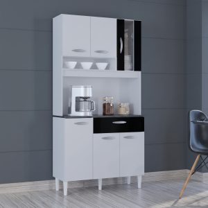 PROMOÇÃO - COZINHA CORAL 90CM - 6 PORTAS E 1 GAVETA- POQUEMA