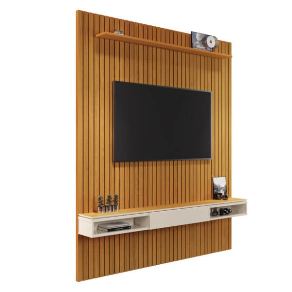 PAINEL ARBO 1.84 RIPADO ORIGINAL + NICHO UNIVERSAL 1.80 - PARA TV ATÉ 70 POLEGADAS - EDN MÓVEIS - Imagem 6
