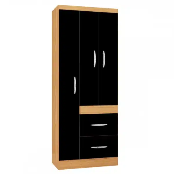 GUARDA ROUPA MILÃO 68CM - 3 PORTAS E 2 GAVETAS - POQUEMA - Imagem 3