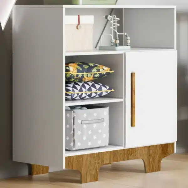 CÔMODA FLOCOS (97cm) C/ 1 PORTA 3 PRATELEIRA – TIGUS