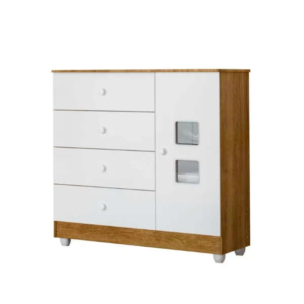 CÔMODA LIFE 1 PORTA E 4 GAVETAS COM CORREDIÇAS TELESCÓPICAS - TIGUS - Image 9