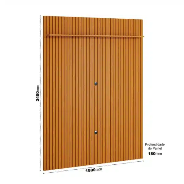 PAINEL ARBO 1.90 RIPADO - PARA TV ATÉ 70 POLEGADAS C/ PRATELEIRA - EDN MÓVEIS - Imagem 3