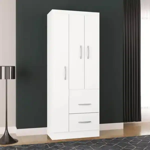 GUARDA ROUPA MILÃO 68CM C/ 3 PORTAS E 2 GAVETAS - POQUEMA