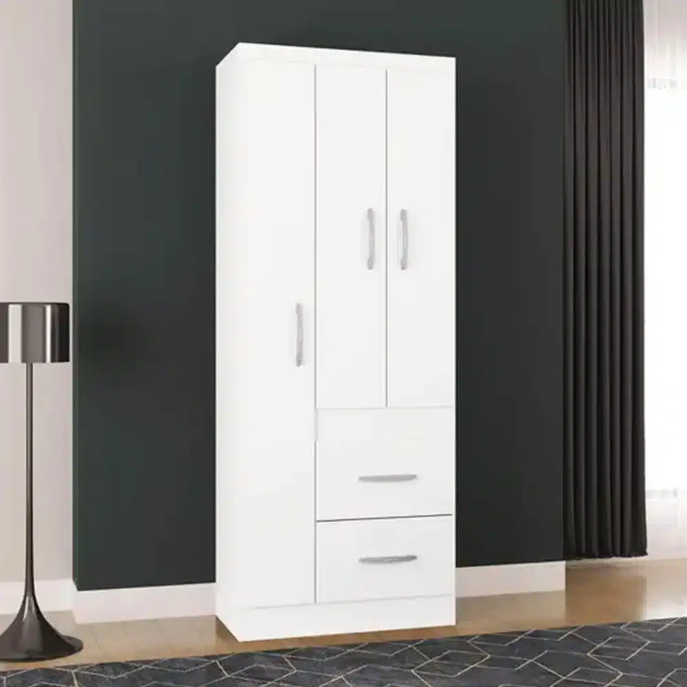 GUARDA ROUPA MILÃO 68CM - 3 PORTAS E 2 GAVETAS - POQUEMA
