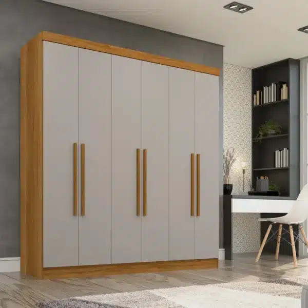 GUARDA ROUPA RECIFE 1.80 C/ 6 PORTAS E 2 GAVETAS – SALLETO