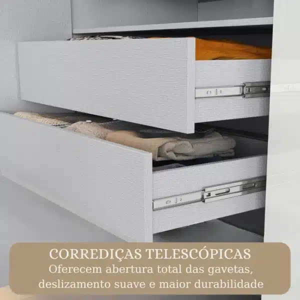GUARDA ROUPA RECIFE 1.80 C/ 6 PORTAS E 2 GAVETAS – SALLETO - Imagem 5