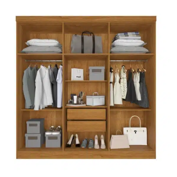 GUARDA ROUPA RECIFE 1.80 C/ 6 PORTAS E 2 GAVETAS – SALLETO - Imagem 2
