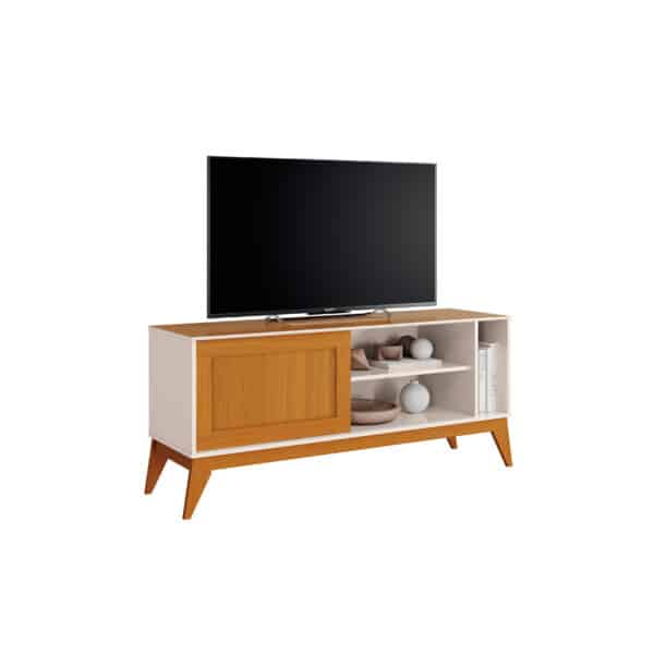 RACK BANCADA ARUBA 1.36 - PARA TV ATÉ 55 POLEGADAS E PORTA DESLIZANTE - EDN MÓVEIS - Imagem 6