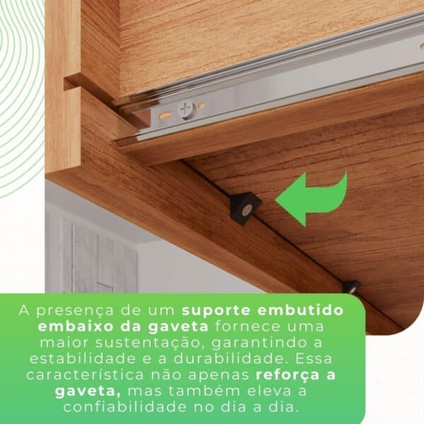 GUARDA ROUPA RECIFE 1.21m C/ 4 PORTAS S/ PÉS - SALLETO - Imagem 5
