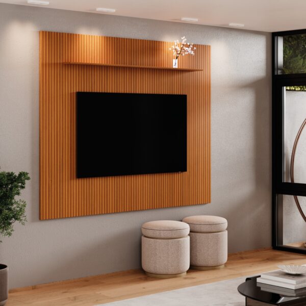 PAINEL AVANT 1.35 RIPADO EM 3D - PARA TV ATÉ 55 POLEGADAS - EDN MÓVEIS - Imagem 6