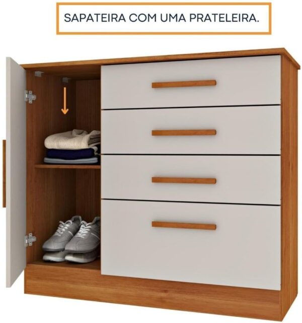 COMODA CHICAGO 4 GAVETAS E 1 PORTA - TCIL - Imagem 6