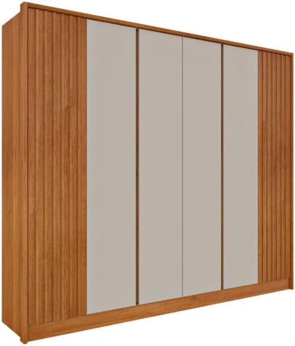 GUARDA ROUPA  BARCELONA 2.75 C/ 6 PORTAS-DETALHE RIPADO – TCIL - Imagem 4