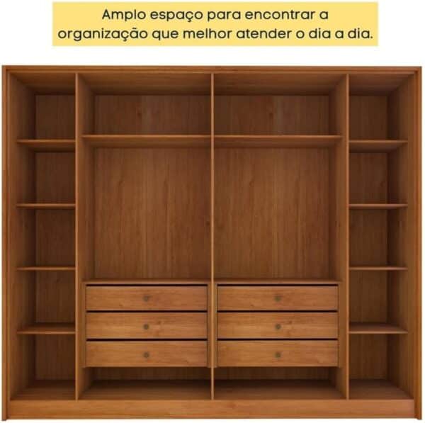 GUARDA ROUPA  BARCELONA 2.75 C/ 6 PORTAS-DETALHE RIPADO – TCIL - Imagem 8