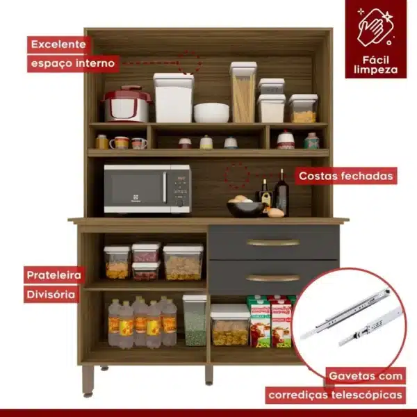 COZINHA SOFÍA COM 4 PORTAS 2 GAVETAS – IMOP - Imagem 3