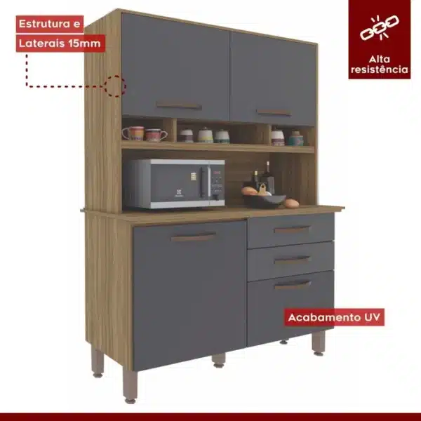 COZINHA SOFÍA COM 4 PORTAS 2 GAVETAS – IMOP - Imagem 6
