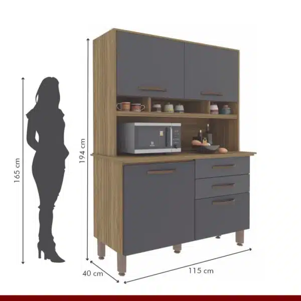 COZINHA SOFÍA COM 4 PORTAS 2 GAVETAS – IMOP - Imagem 5