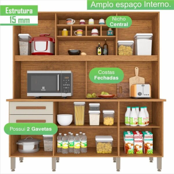 COZINHA LUNNA/LARA COM 5 PORTAS E 2 GAVETAS 1.62 – IMOP - Imagem 3