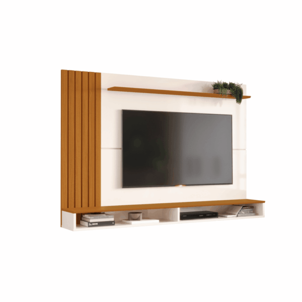 PAINEL KAMAT 1.60 - PARA TV ATÉ 60 POLEGADAS C/ 1 PRATELEIRA E 2 NICHOS - EDN - Imagem 3