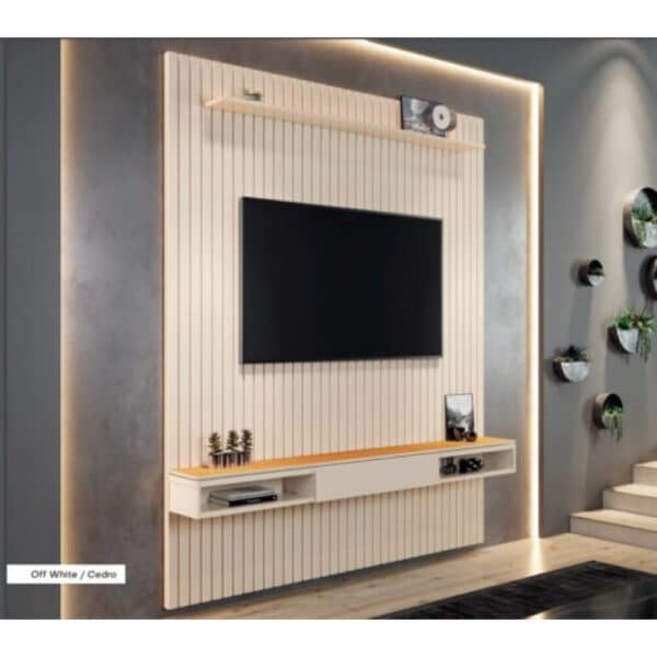 PAINEL ARBO 1.90 RIPADO 100% ORIGINAL +  NICHO UNIVERSAL 1.80 - TV ATÉ 70 POLEGADAS  - EDN MÓVEIS - Image 4