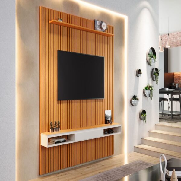 PAINEL ARBO 1.90 RIPADO 100% ORIGINAL +  NICHO UNIVERSAL 1.80 - TV ATÉ 70 POLEGADAS  - EDN MÓVEIS - Image 5