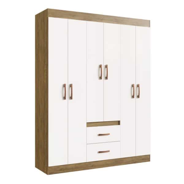 GUARDA ROUPA JAMAICA 6 PORTAS 2 GAVETAS - DORIPEL - Image 2