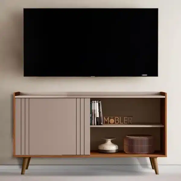 RACK NEW AUSTIN 1.36 PARA TV ATÉ 50 POLEGADAS PORTA DE CORRER- MOBLER