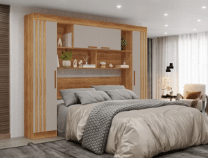 GUARDA ROUPA MODULADO APOLO 2.04 C/ 4 PORTAS - SALLETO - CINAMOMO OFF