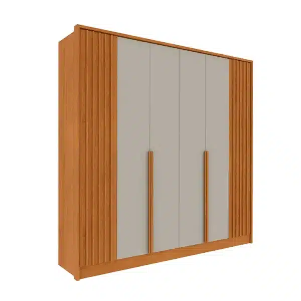 GUARDA ROUPA GUARANI  2.44 CASAL C/ 6 PORTAS 4 GAVETAS COM DETALHE RIPADO - TCIL - Image 4