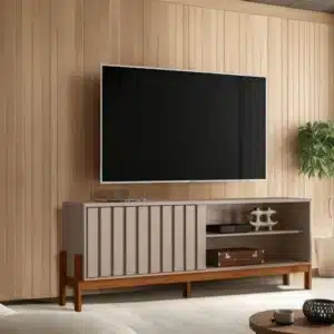 RACK AURORA 1.88 PARA TV ATÉ 75 POLEGADAS C / PORTA RIPADA DE CORRER - MOBLER