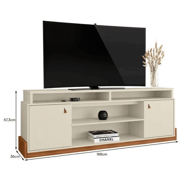RACK MONTANA 1.88 PARA TV ATÉ 65 POLEGADAS C/ 2 PORTAS - MOBLER - Image 4