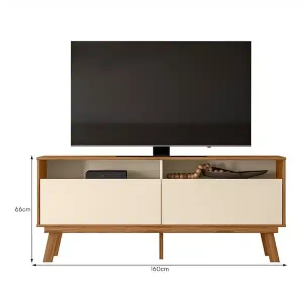 RACK OLINDA 1.60 PARA TV ATÉ 75 POLEGADAS C/ 2 PORTAS BASCULANTES - MOBLER - Image 4