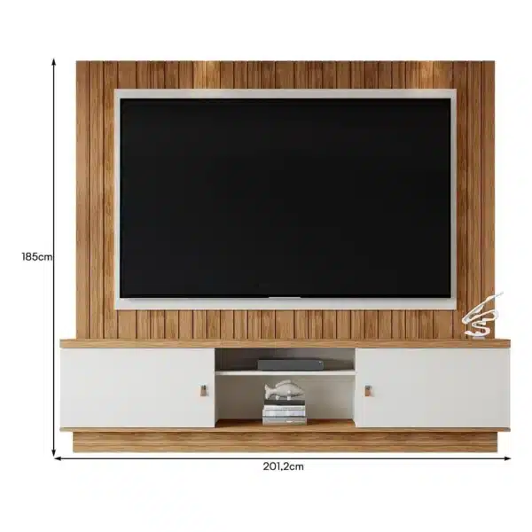 HOME SANTOS 2.0 M - PARA TV ATÉ 75 POLEGADAS C/ 2 PORTAS DESLIZANTES - MOBLER - Image 4