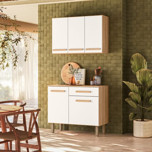 COMBO COZINHA LEMON 90CM - AÉREO E BALCÃO - NICIOLI