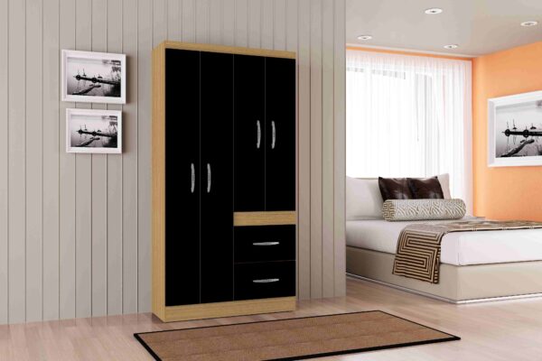 GUARDA ROUPA MILÃO 90CM - 4 PORTAS E 2 GAVETAS - POQUEMA - Imagem 3