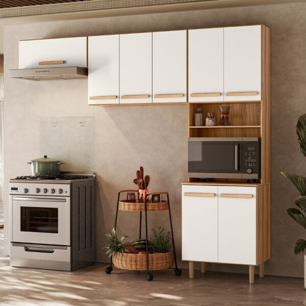 COZINHA LEMON 2.20 - 8 PORTAS E ESPAÇO PARA FORNO - NICIOLI