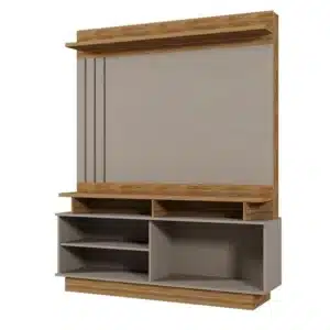 HOME GOIÁS 1.50 PARA TV ATÉ 75 POLEGADAS C/ 1 PORTA DESLIZANTE  E DETALHE RIPADO - MOBLER