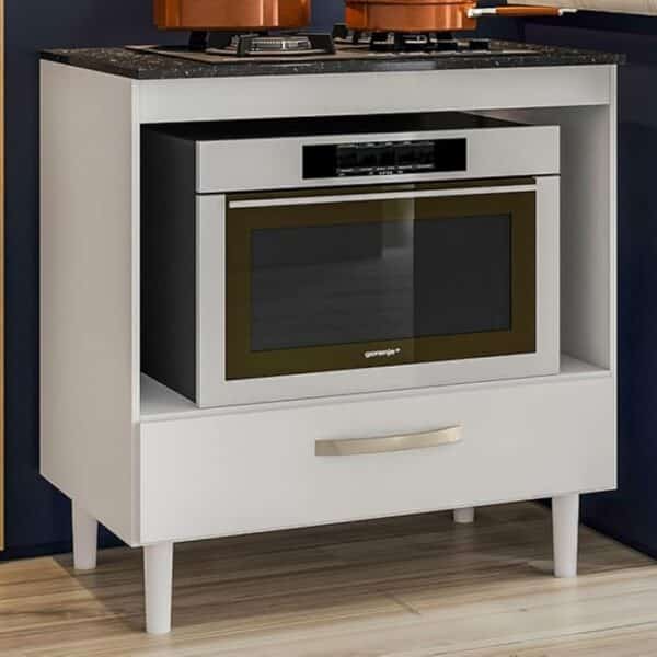 BALCÃO PARA COOKTOP E FORNO 80CM - COM TAMPO E 1 GAVETA - NICIOLI